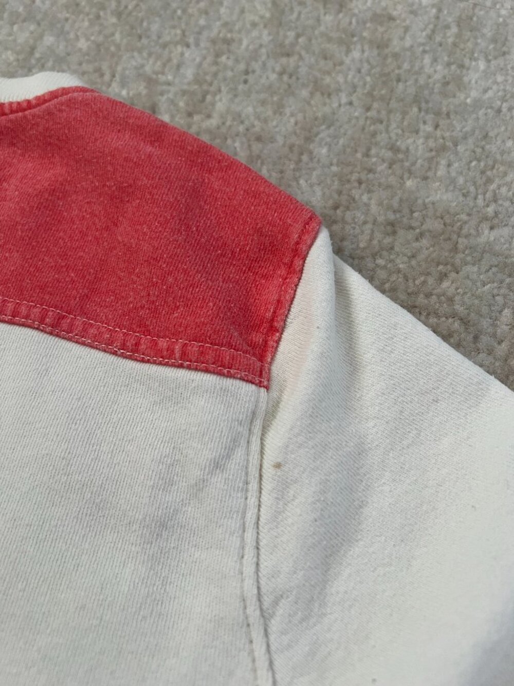 Mother The 1/2 & 1/2 Koozie Stripe Cotton Sweatshirt S - Picture 10 of 14